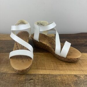 Blowfish Malibu Big Kids Sz 4 Loverli-K Wedge Sandals White Cork Platform